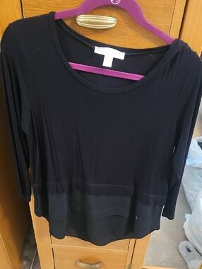 Michael Kors Black Layered Long-Sleeve Tee